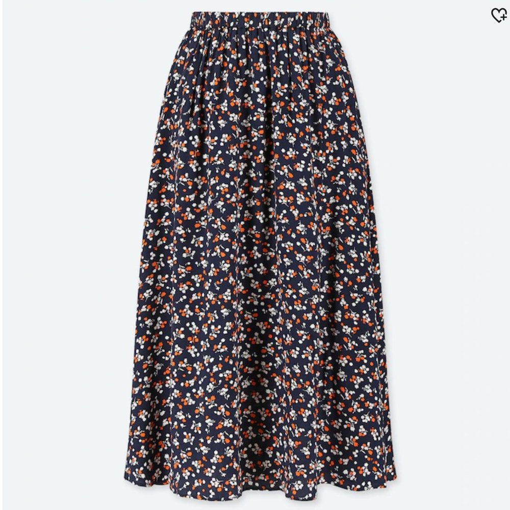 WOMEN PRINTED FLARE SKIRT UNIQLO